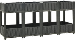 vidaXL - Plantenbak - verhoogd - 160x40x71 - cm - polypropyleen