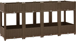 vidaXL - Plantenbak - verhoogd - 160x40x71 - cm - polypropyleen