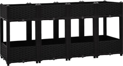 vidaXL - Plantenbak - verhoogd - 160x40x71 - cm - polypropyleen