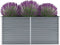 vidaXL - Plantenbak - verhoogd - 160x40x77 - cm - gegalvaniseerd - staal - grijs