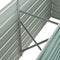 vidaXL - Plantenbak - verhoogd - 160x40x77 - cm - gegalvaniseerd - staal - groen