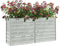 vidaXL - Plantenbak - verhoogd - 160x40x77 - cm - gegalvaniseerd - staal - zilver