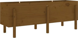 vidaXL - Plantenbak - verhoogd - 160x50x57 - cm - massief - grenenhout - honingbruin