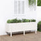 vidaXL - Plantenbak - verhoogd - 160x50x57 - cm - massief - grenenhout - wit