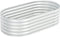 vidaXL - Plantenbak - verhoogd - 160x80x44 - cm - gegalvaniseerd - staal - zilver