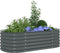 vidaXL - Plantenbak - verhoogd - 160x80x44 - cm - gegalvaniseerd - staal - grijs
