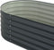 vidaXL - Plantenbak - verhoogd - 160x80x44 - cm - gegalvaniseerd - staal - grijs