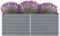 vidaXL - Plantenbak - verhoogd - 160x80x45 - cm - gegalvaniseerd - staal - grijs