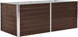 vidaXL - Plantenbak - verhoogd - 160x80x45 - cm - gegalvaniseerd - staal - bruin