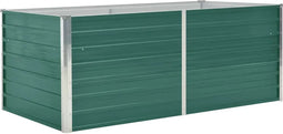 vidaXL - Plantenbak - verhoogd - 160x80x45 - cm - gegalvaniseerd - staal - groen