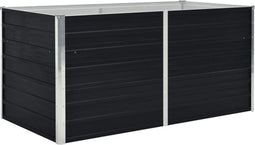 vidaXL - Plantenbak - verhoogd - 160x80x45 - cm - gegalvaniseerd - staal - antraciet