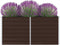 vidaXL - Plantenbak - verhoogd - 160x80x45 - cm - gegalvaniseerd - staal - bruin