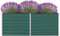 vidaXL - Plantenbak - verhoogd - 160x80x45 - cm - gegalvaniseerd - staal - groen