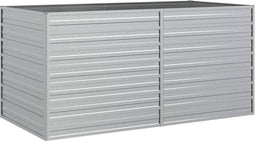 vidaXL - Plantenbak - verhoogd - 160x80x77 - cm - gegalvaniseerd - staal - zilver