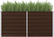 vidaXL - Plantenbak - verhoogd - 160x80x77 - cm - gegalvaniseerd - staal - bruin