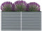 vidaXL - Plantenbak - verhoogd - 160x80x77 - cm - gegalvaniseerd - staal - grijs