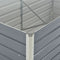 vidaXL - Plantenbak - verhoogd - 160x80x77 - cm - gegalvaniseerd - staal - grijs
