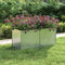 vidaXL - Plantenbak - verhoogd - 160x80x77 - cm - gegalvaniseerd - staal - zilver