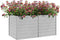 vidaXL - Plantenbak - verhoogd - 160x80x77 - cm - gegalvaniseerd - staal - zilver