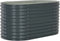 vidaXL - Plantenbak - verhoogd - 160x80x81 - cm - gegalvaniseerd - staal - grijs