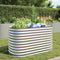 vidaXL - Plantenbak - verhoogd - 160x80x81 - cm - gegalvaniseerd - staal - zilver