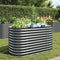 vidaXL - Plantenbak - verhoogd - 160x80x81 - cm - gegalvaniseerd - staal - grijs