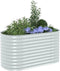 vidaXL - Plantenbak - verhoogd - 160x80x81 - cm - gegalvaniseerd - staal - zilver