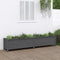 vidaXL - Plantenbak - verhoogd - 199,5x40x39 - cm - massief - grenenhout - grijs
