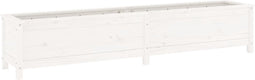 vidaXL - Plantenbak - verhoogd - 199,5x40x39 - cm - massief - grenenhout - wit