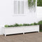 vidaXL - Plantenbak - verhoogd - 199,5x40x39 - cm - massief - grenenhout - wit