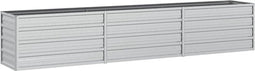 vidaXL - Plantenbak - verhoogd - 240x40x45 - cm - gegalvaniseerd - staal - zilver