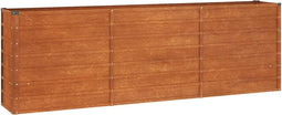 vidaXL - Plantenbak - verhoogd - 240x40x77 - cm - cortenstaal - roestig