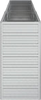 vidaXL - Plantenbak - verhoogd - 240x40x77 - cm - gegalvaniseerd - staal - zilver
