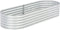 vidaXL - Plantenbak - verhoogd - 240x80x44 - cm - gegalvaniseerd - staal - zilver