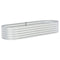 vidaXL - Plantenbak - verhoogd - 240x80x44 - cm - gegalvaniseerd - staal - zilver