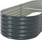 vidaXL - Plantenbak - verhoogd - 240x80x44 - cm - gegalvaniseerd - staal - grijs