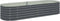vidaXL - Plantenbak - verhoogd - 240x80x44 - cm - gegalvaniseerd - staal - grijs