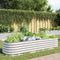 vidaXL - Plantenbak - verhoogd - 240x80x44 - cm - gegalvaniseerd - staal - zilver
