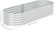vidaXL - Plantenbak - verhoogd - 240x80x44 - cm - gegalvaniseerd - staal - zilver