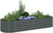 vidaXL - Plantenbak - verhoogd - 240x80x44 - cm - gegalvaniseerd - staal - grijs