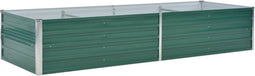 vidaXL - Plantenbak - verhoogd - 240x80x45 - cm - gegalvaniseerd - staal - groen