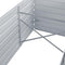 vidaXL - Plantenbak - verhoogd - 240x80x45 - cm - gegalvaniseerd - staal - grijs