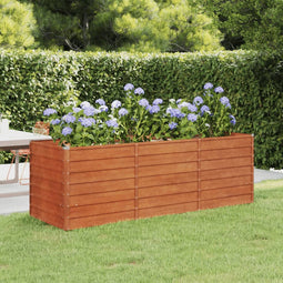vidaXL - Plantenbak - verhoogd - 240x80x77 - cm - cortenstaal - roestig