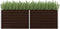 vidaXL - Plantenbak - verhoogd - 240x80x77 - cm - gegalvaniseerd - staal - bruin