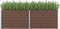 vidaXL - Plantenbak - verhoogd - 240x80x77 - cm - gegalvaniseerd - staal - bruin