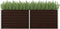 vidaXL - Plantenbak - verhoogd - 240x80x77 - cm - gegalvaniseerd - staal - bruin