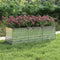 vidaXL - Plantenbak - verhoogd - 240x80x77 - cm - gegalvaniseerd - staal - zilver