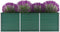 vidaXL - Plantenbak - verhoogd - 240x80x77 - cm - gegalvaniseerd - staal - groen
