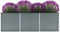 vidaXL - Plantenbak - verhoogd - 240x80x77 - cm - gegalvaniseerd - staal - grijs