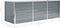 vidaXL - Plantenbak - verhoogd - 240x80x77 - cm - gegalvaniseerd - staal - grijs